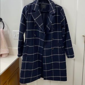 Blue patterned coat